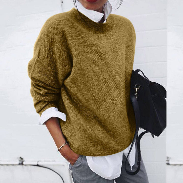 Elena Classic Cashmere Crewneck Sweater