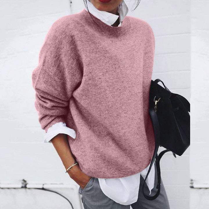 Elena Classic Cashmere Crewneck Sweater