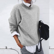 Elena Classic Cashmere Crewneck Sweater