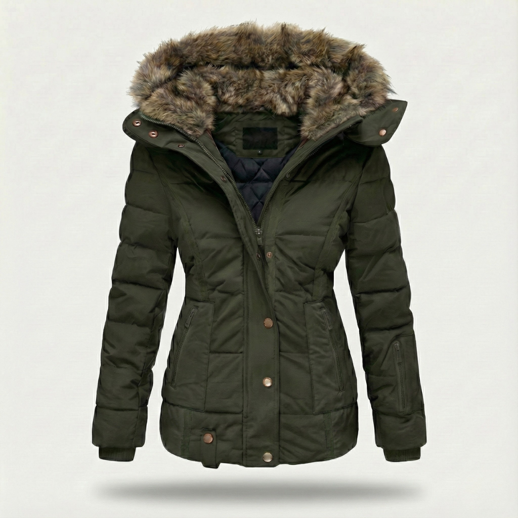 Nora Faux-Fur Lined Fitted Puffer Jacket