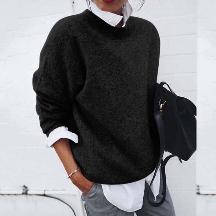 Elena Classic Cashmere Crewneck Sweater