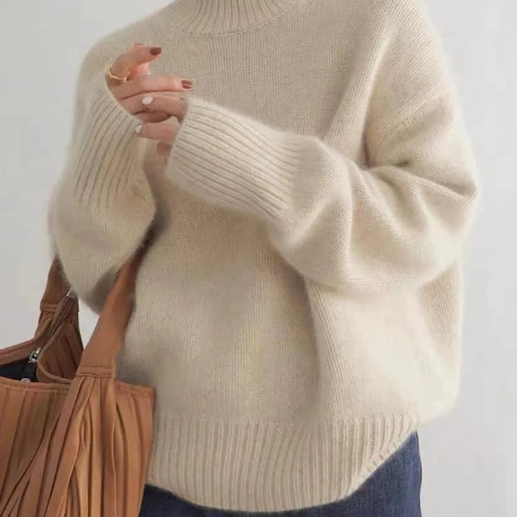 Sydney Cashmere Oversized Turtleneck Sweater