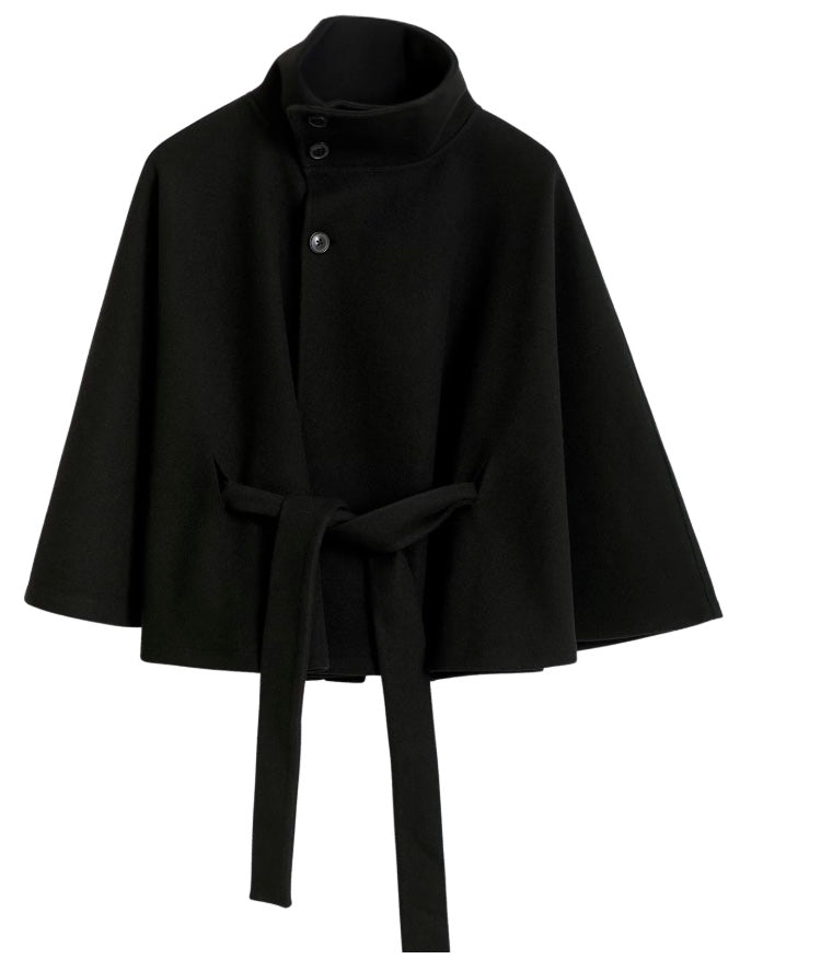 Ivanna Wool-Blend Long Coat with Belt