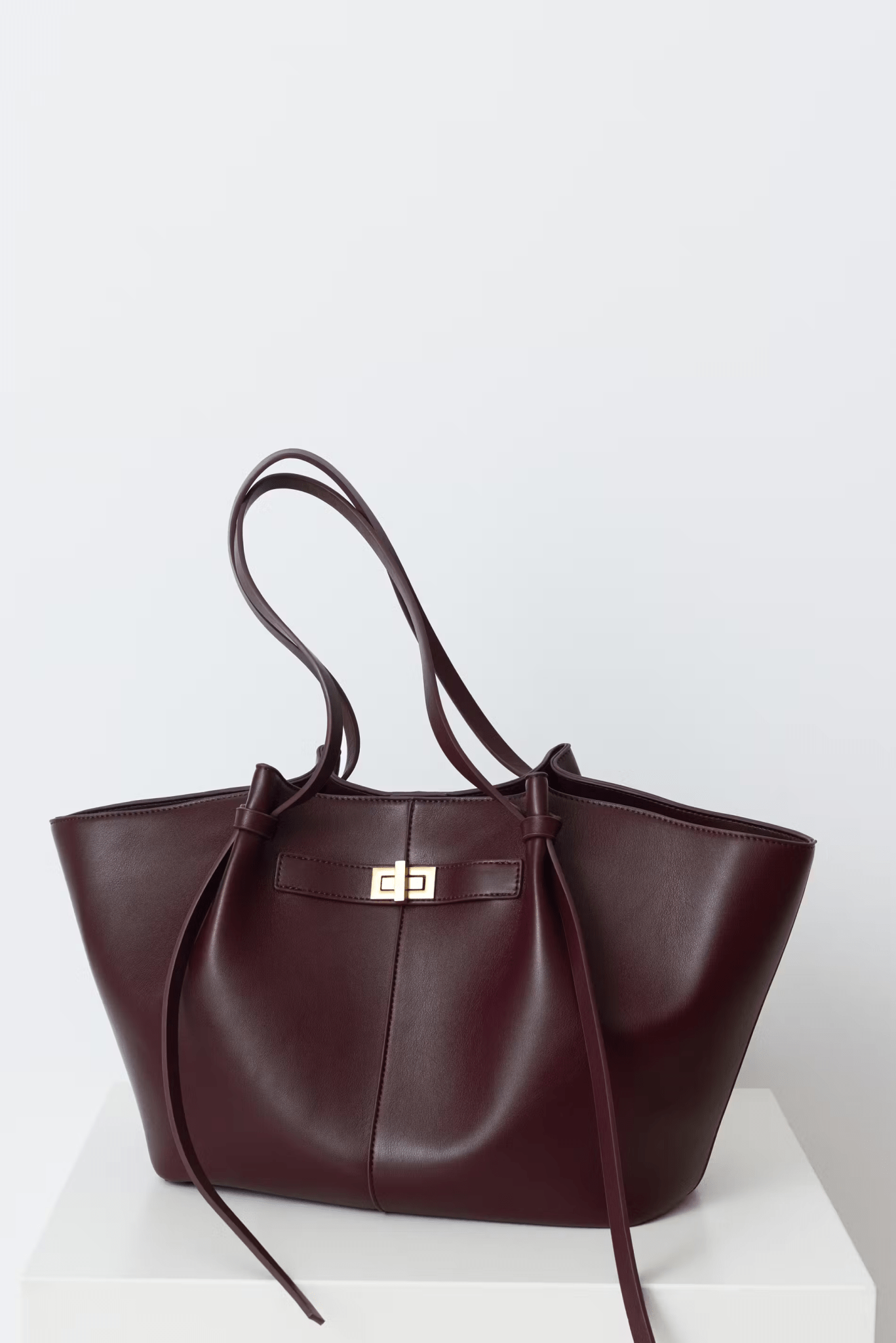 Katharina Structured Black Shopper Bag