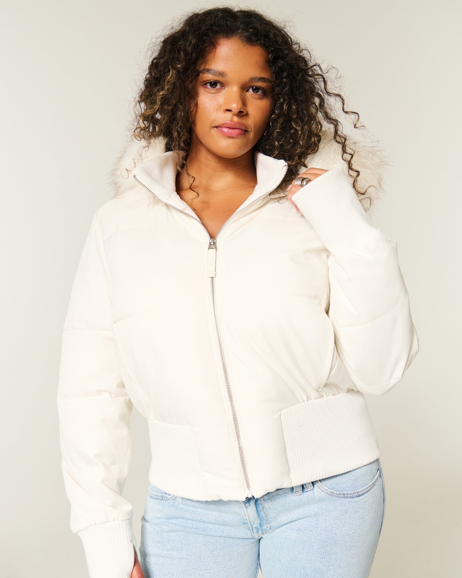 Nora Cropped Quilted Winter Jacket