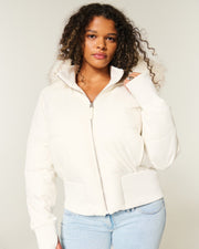 Nora Cropped Quilted Winter Jacket