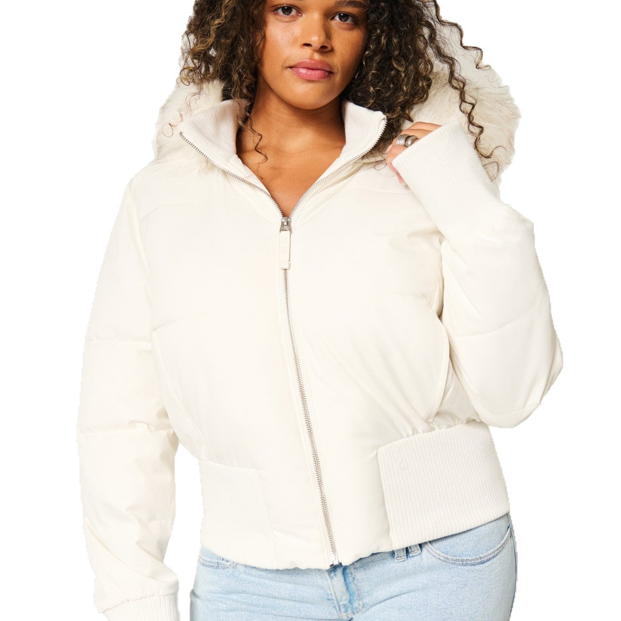 Nora Cropped Quilted Winter Jacket
