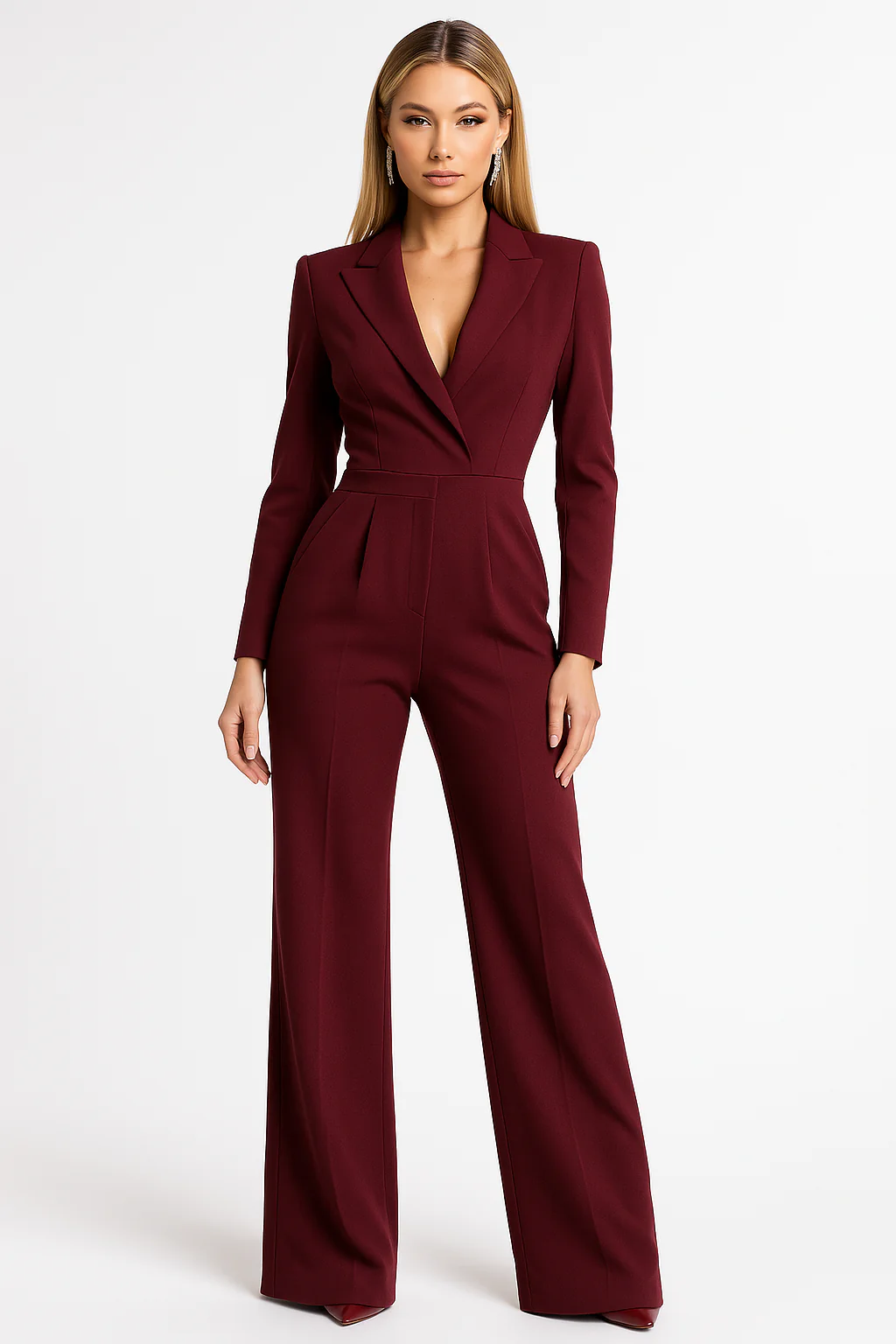 Aria Tailored Wide-Leg Jumpsuit