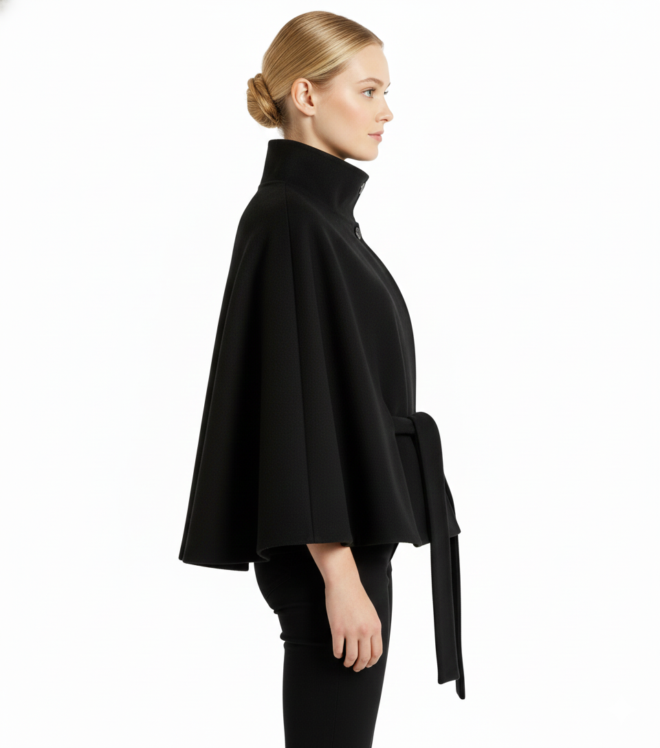 Ivanna Wool-Blend Long Coat with Belt