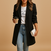 Amelia Longline Tailored Wool Coat