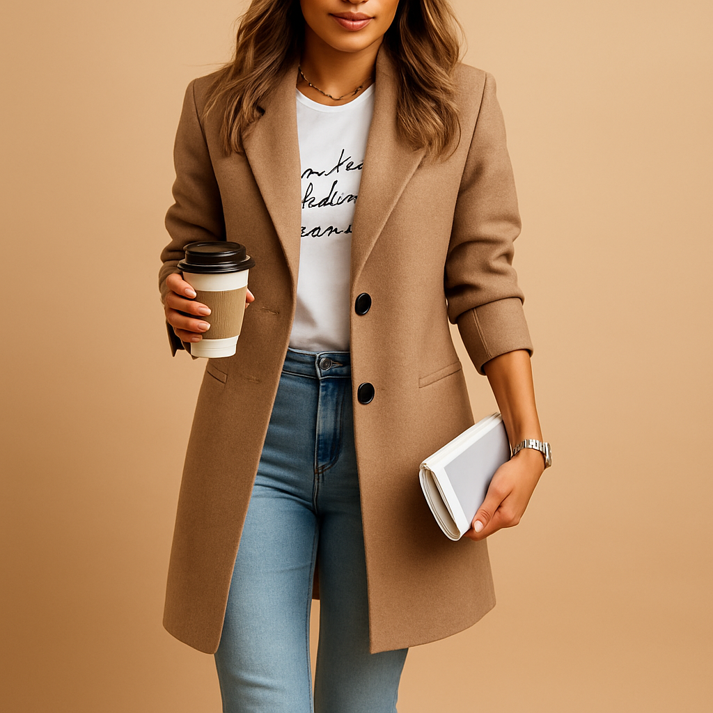 Amelia Longline Tailored Wool Coat