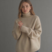 Sydney Cashmere Oversized Turtleneck Sweater