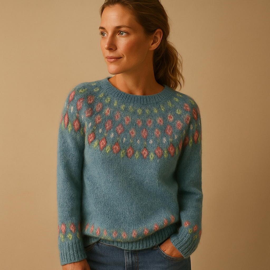 Sophie Patterned Wool-Blend Jumper