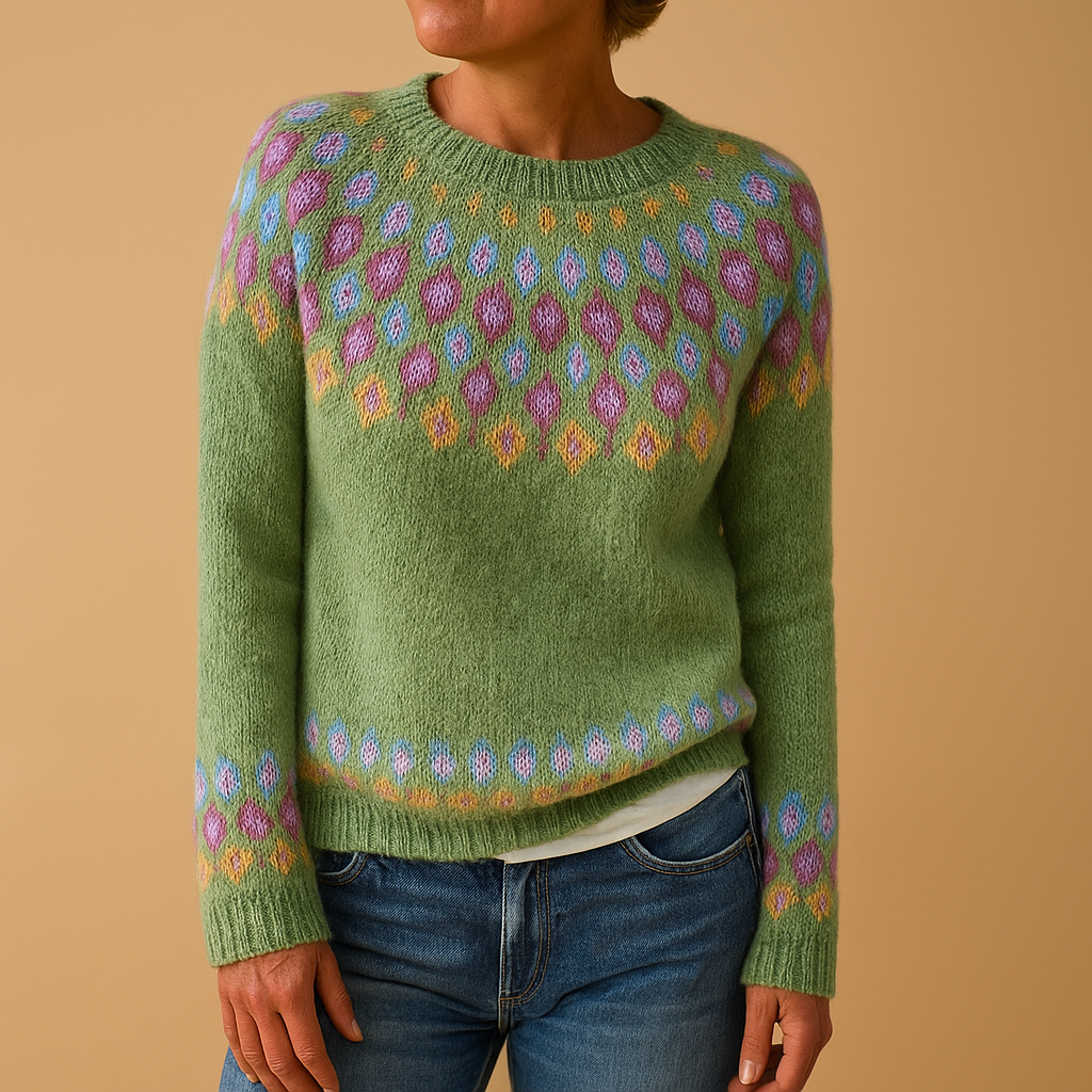 Sophie Patterned Wool-Blend Jumper