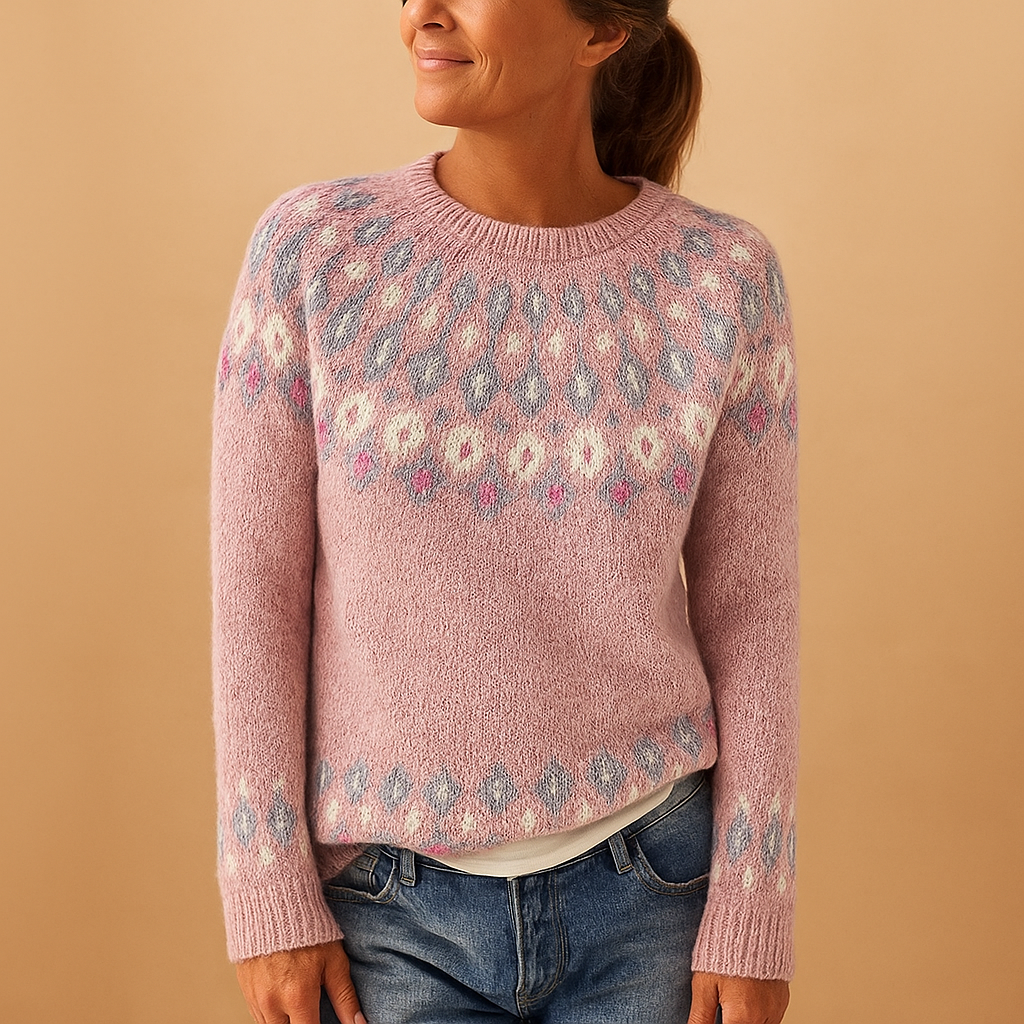 Sophie Patterned Wool-Blend Jumper