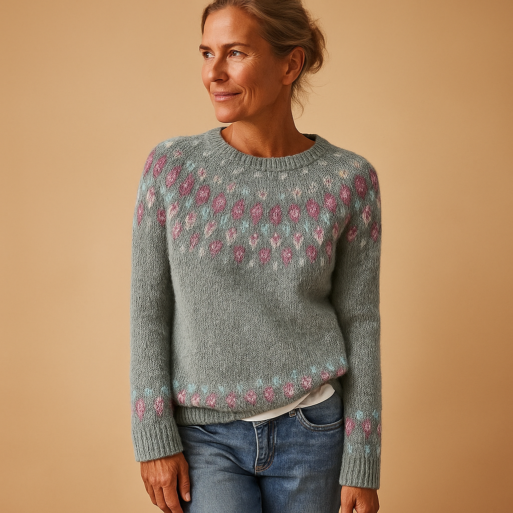 Sophie Patterned Wool-Blend Jumper